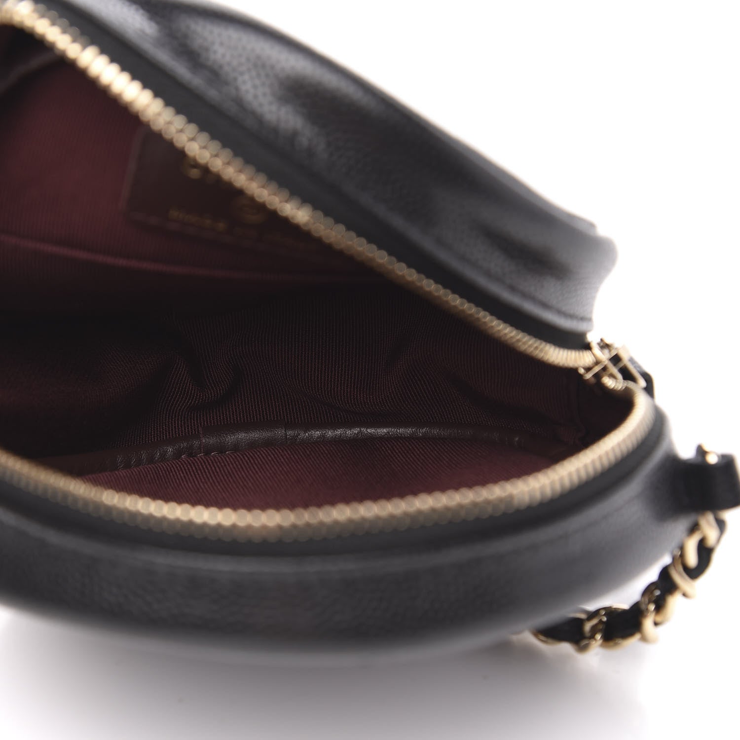 Chanel Caviar Quilted Round Clutch With Chain Black 5 of 10