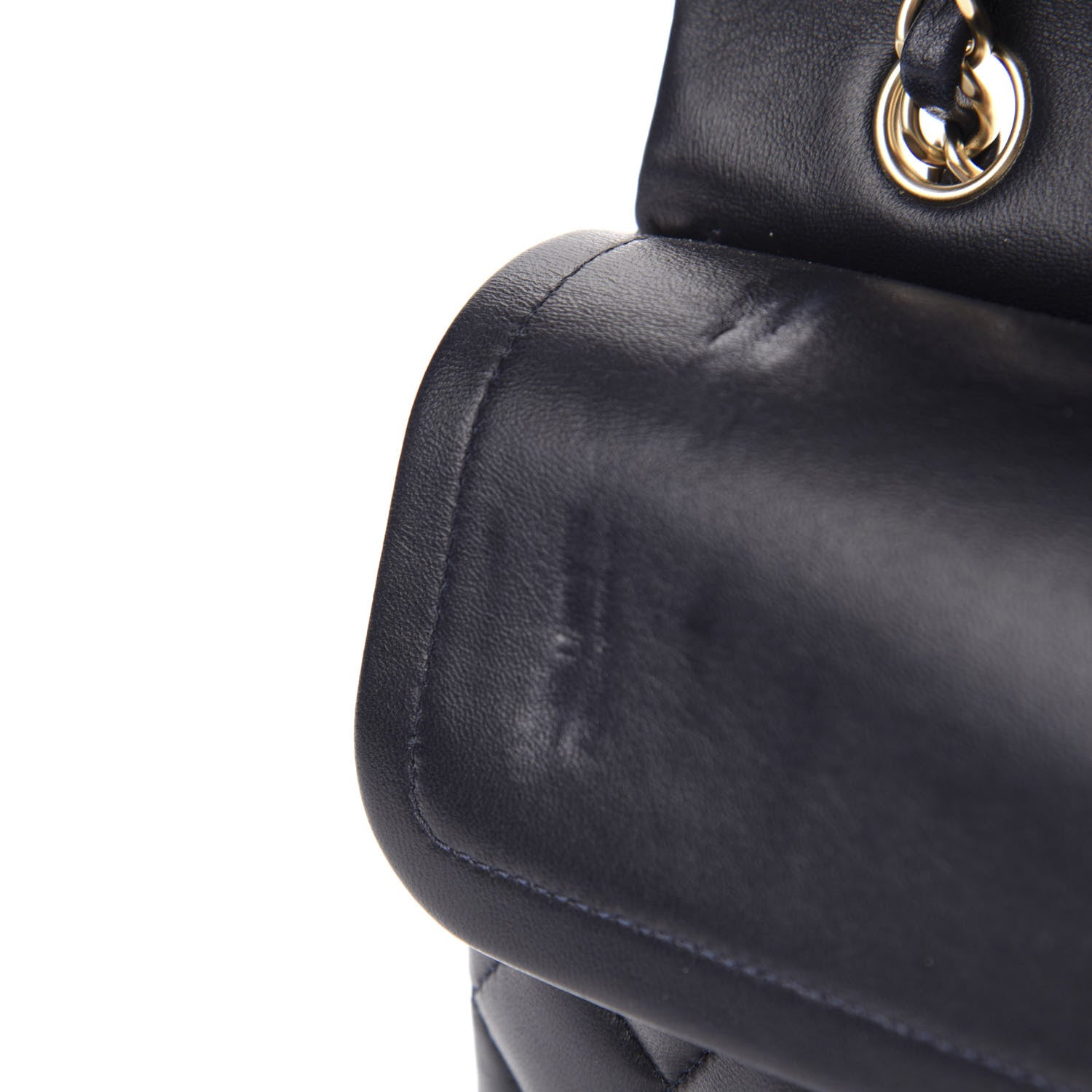 Chanel Lambskin Quilted Medium Double Flap Navy 8 of 12
