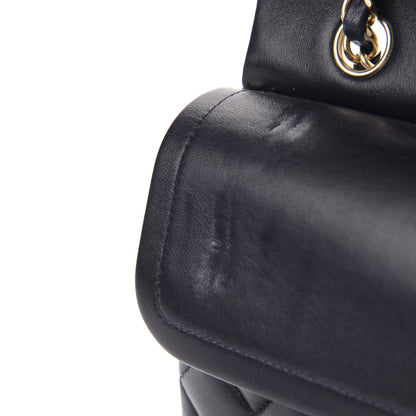 Chanel Lambskin Quilted Medium Double Flap Navy 8 of 12