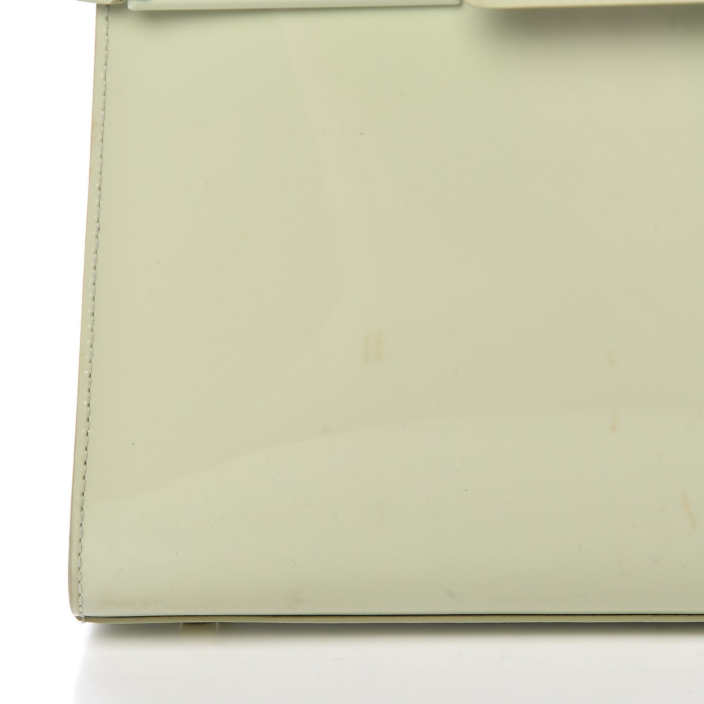 Patent Calfskin MM Tempete Satchel Almond