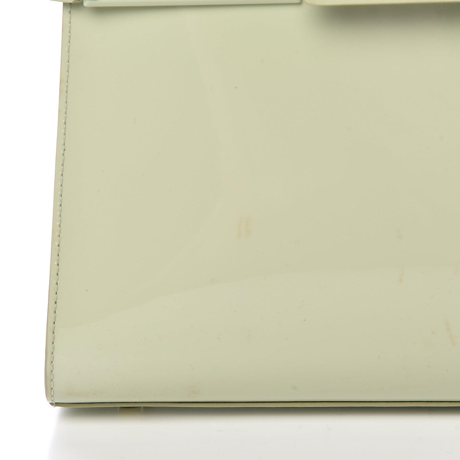Delvaux Patent Calfskin MM Tempete Satchel Almond 14 of 15