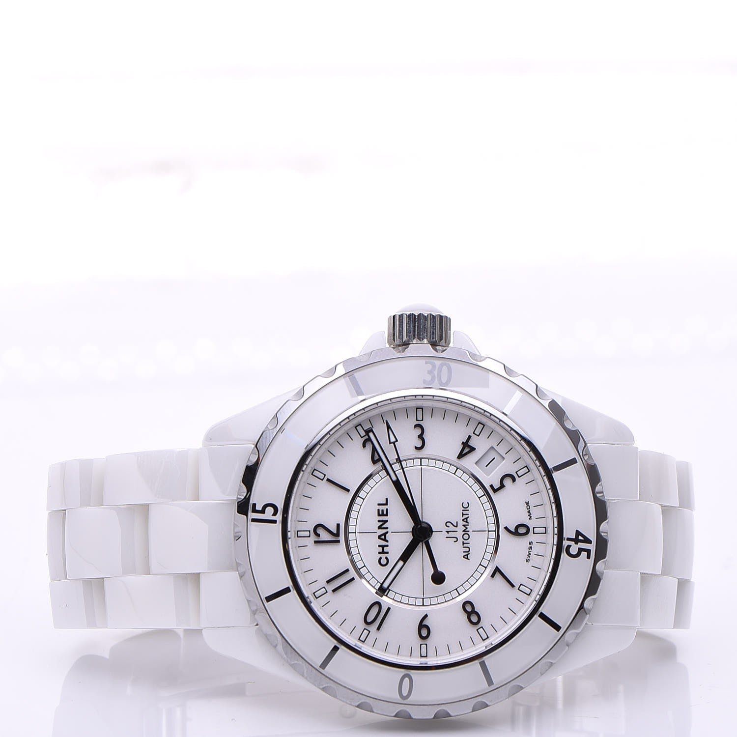 Chanel Stainless Steel Ceramic 38mm J12 Automatic Watch White 3 of 6