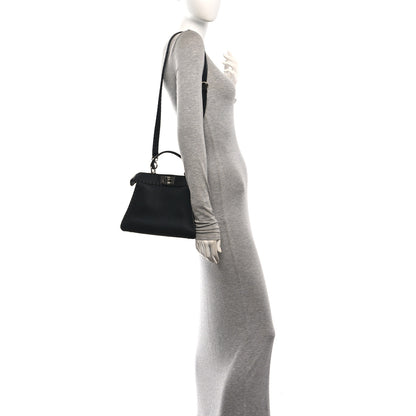 Fendi Cuoio Romano Selleria Chamois Small Peekaboo I SEE U Satchel Black Camel Sunflower 2 of 10