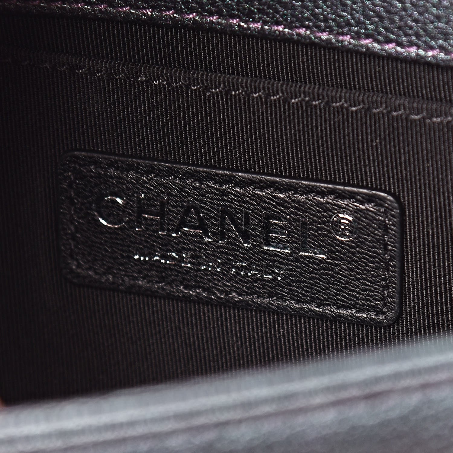 Chanel Iridescent Goatskin Quilted Small Boy Flap Purple 6 of 10