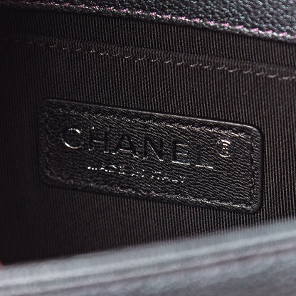 Chanel Iridescent Goatskin Quilted Small Boy Flap Purple 6 of 10