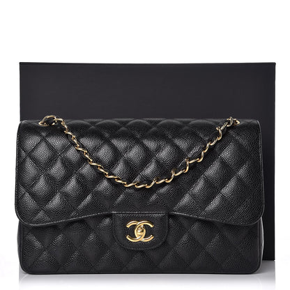 Chanel Caviar Quilted Jumbo Double Flap Black 9 of 9
