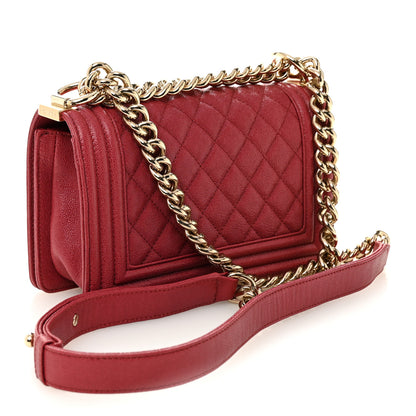 Chanel Caviar Quilted Small Boy Flap Fuchsia 3 of 10