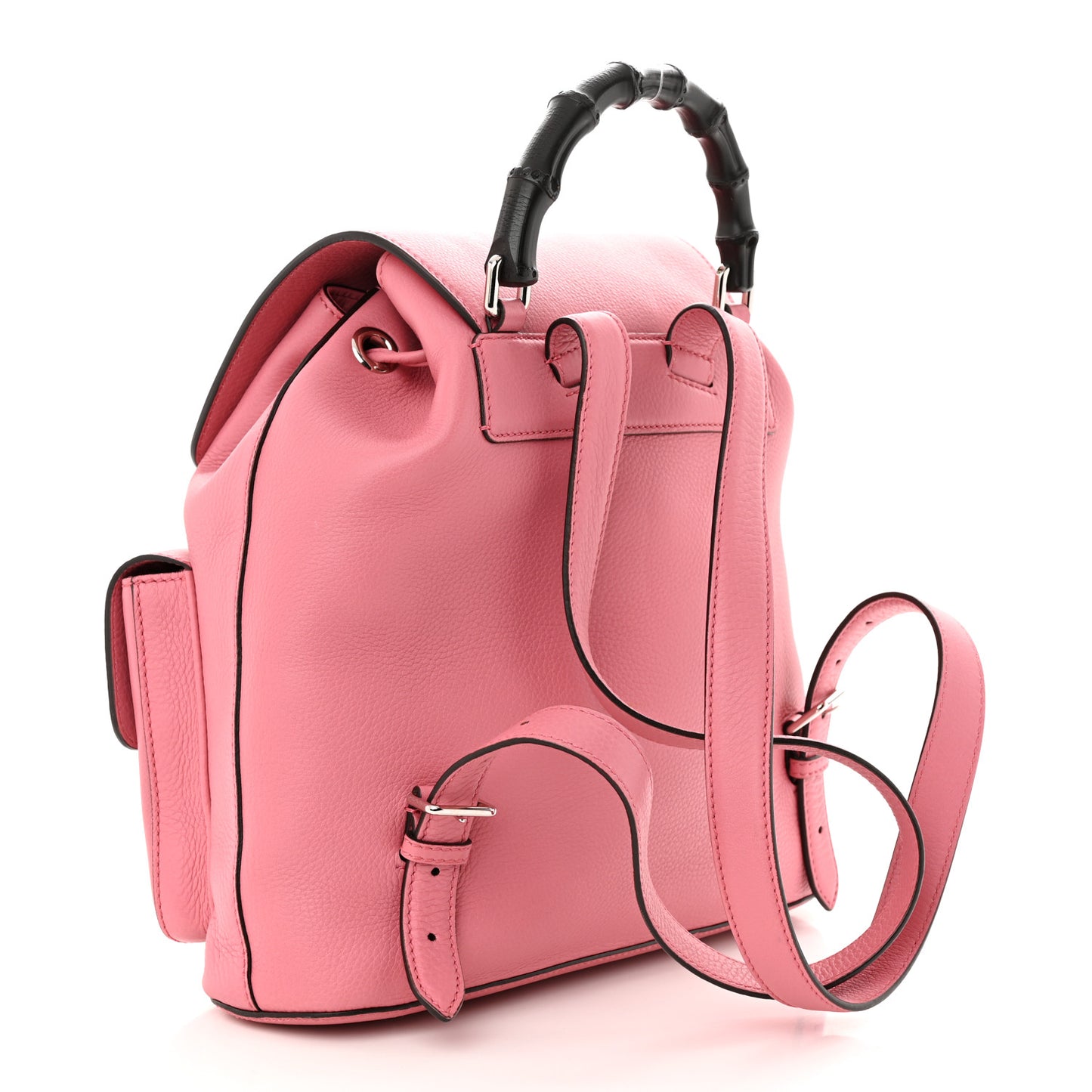 Cellarius Calfskin Medium Bamboo Backpack Glossy Pink