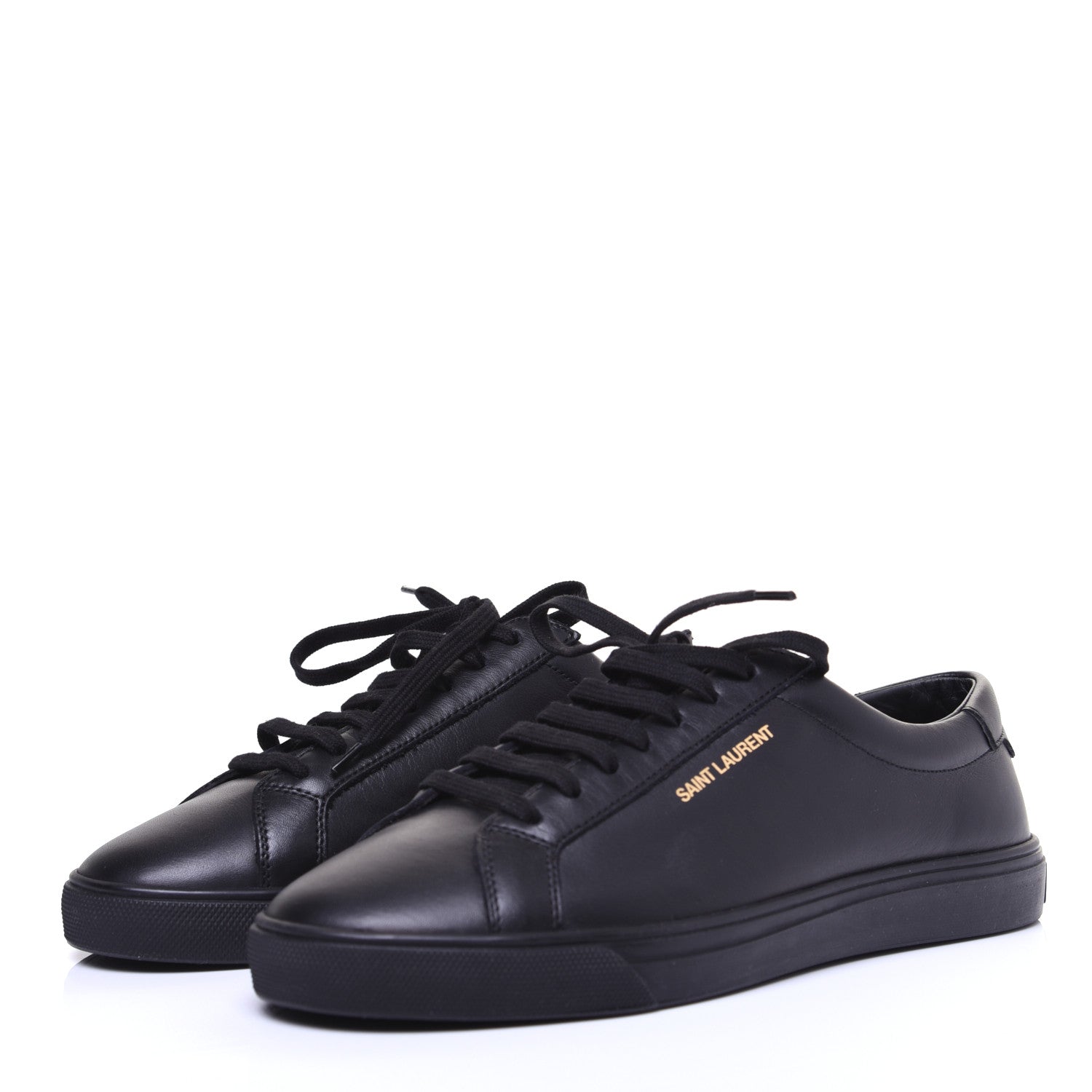 Saint Laurent Calfskin Womens Andy Low Top Sneakers 38 Black 4 of 10