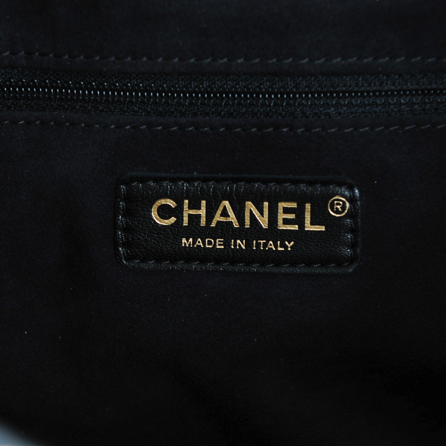 Chanel Calfskin Stitched Medium Drawstring CC Bag Black 6 of 7