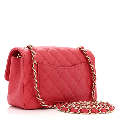 Chanel Caviar Quilted Mini Rectangular Flap Dark Pink 3 of 10