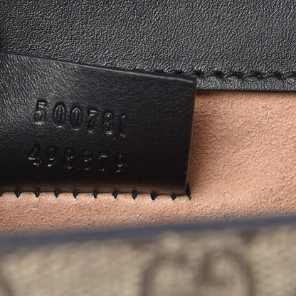 Gucci GG Supreme Monogram Small Osiride Shoulder Bag Black Gold 7 of 13
