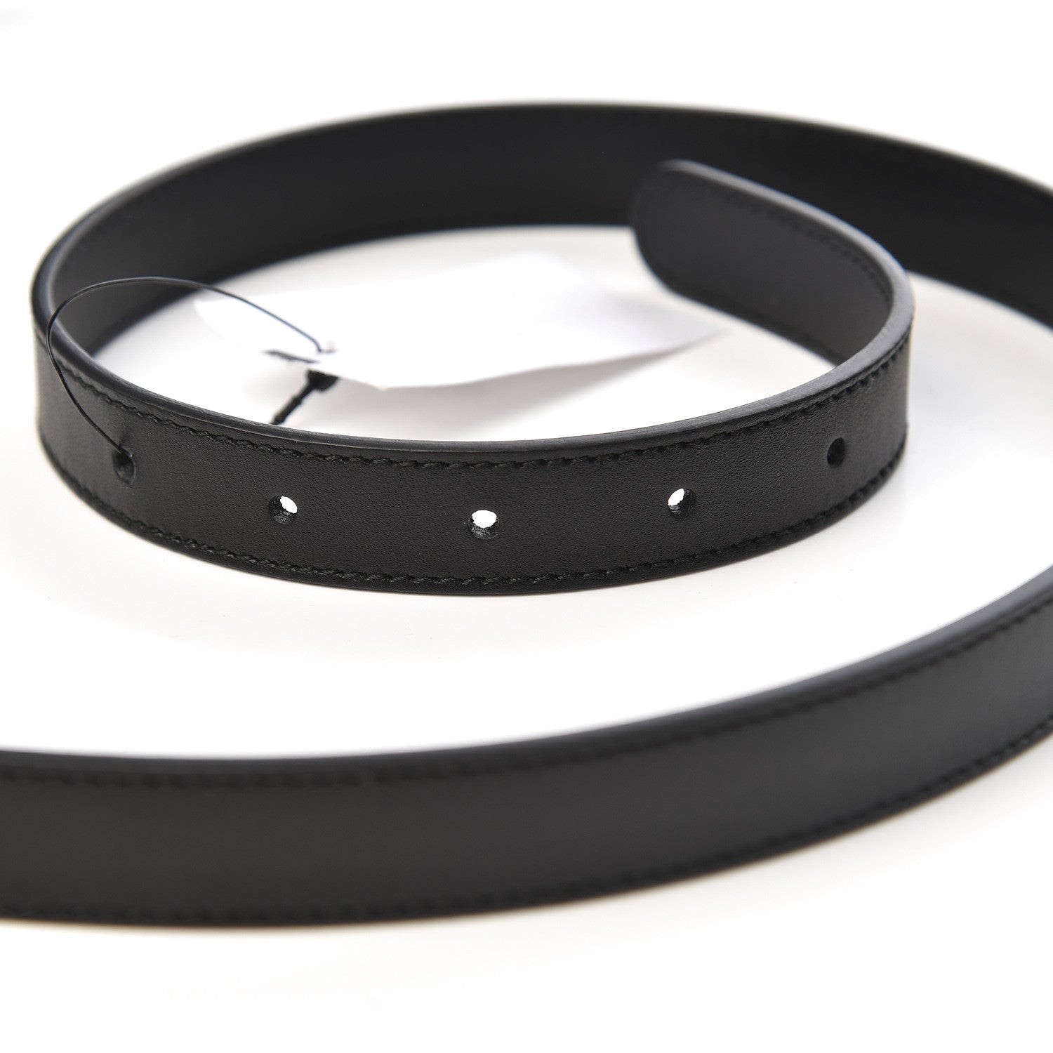 Gucci Calfskin Pearl Double G 20mm Belt 95 38 Black Cream 5 of 6