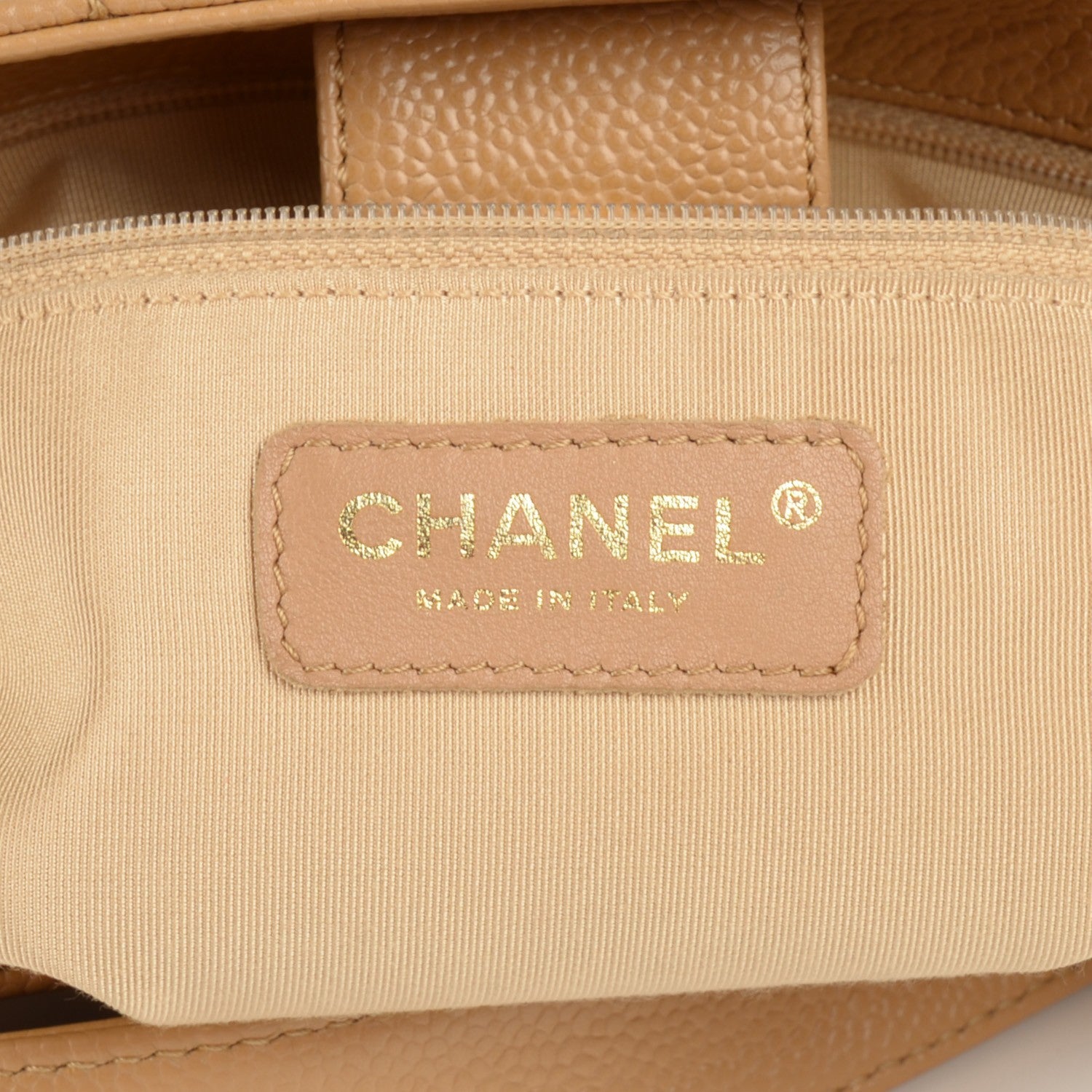 Chanel Caviar Quilted Petit Shopping Tote PST Beige 7 of 8