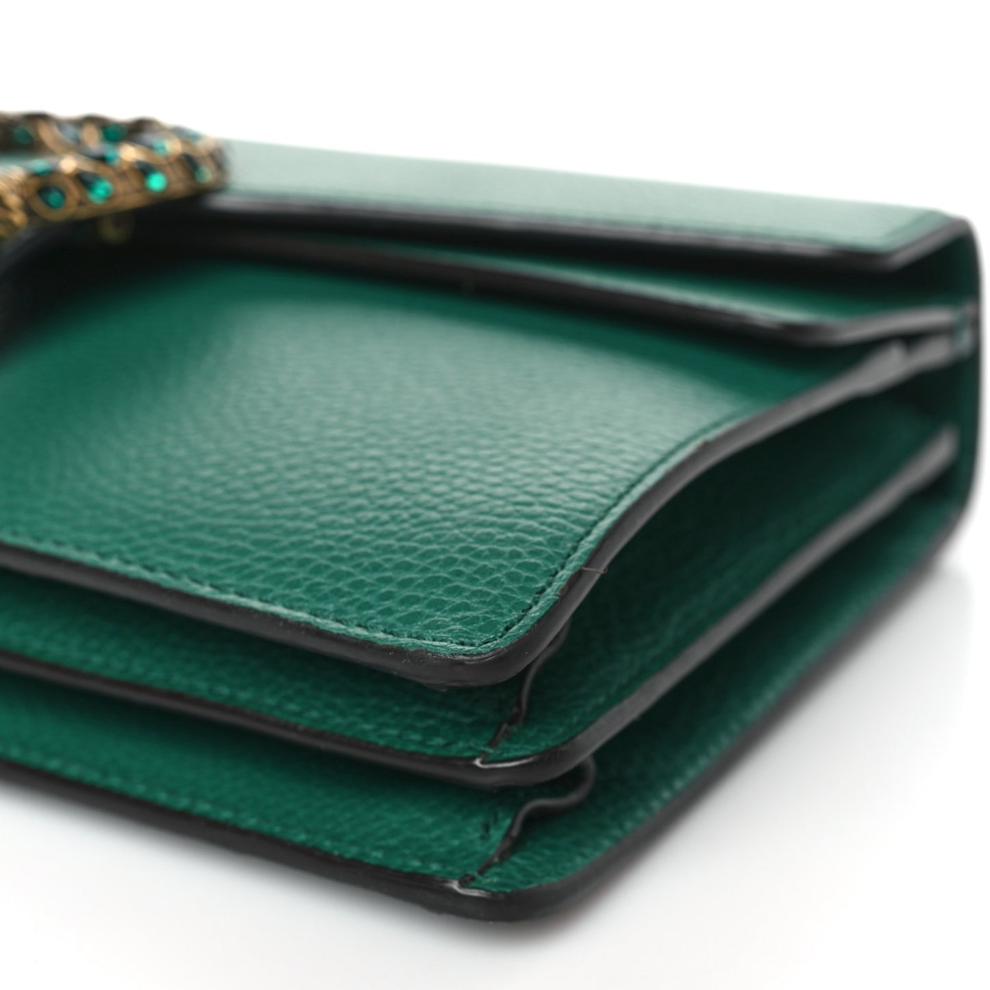 Pebbled Calfskin Small Dionysus Shoulder Bag Emerald