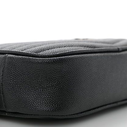 Saint Laurent Grain De Poudre Matelasse Monogram Mini Lou Camera Bag Black 9 of 10