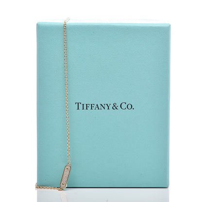 Tiffany 18K Yellow Gold Diamond Tag Chain Necklace 7 of 7