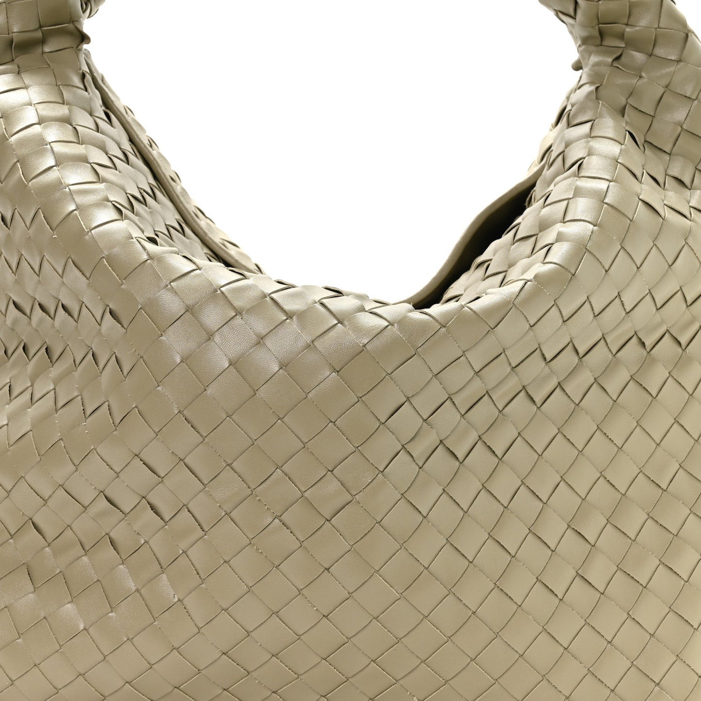 Calfskin Intrecciato Large Hop Travertine