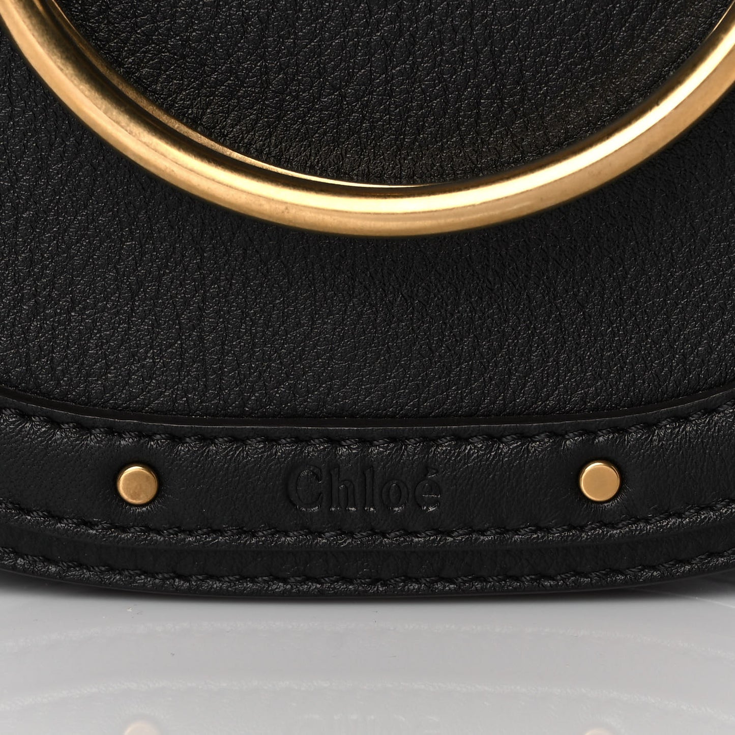 Calfskin Suede Small Nile Bracelet Bag Black