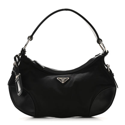 Prada Tessuto Nylon Calfskin Bag Black 1 of 9