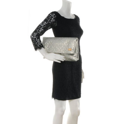 Louis Vuitton Jacquard Quilted Monogram Limelight Clutch GM Perle 2 of 7