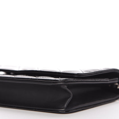 Chanel Patent Quilted Wallet On Chain WOC Black 7 of 12