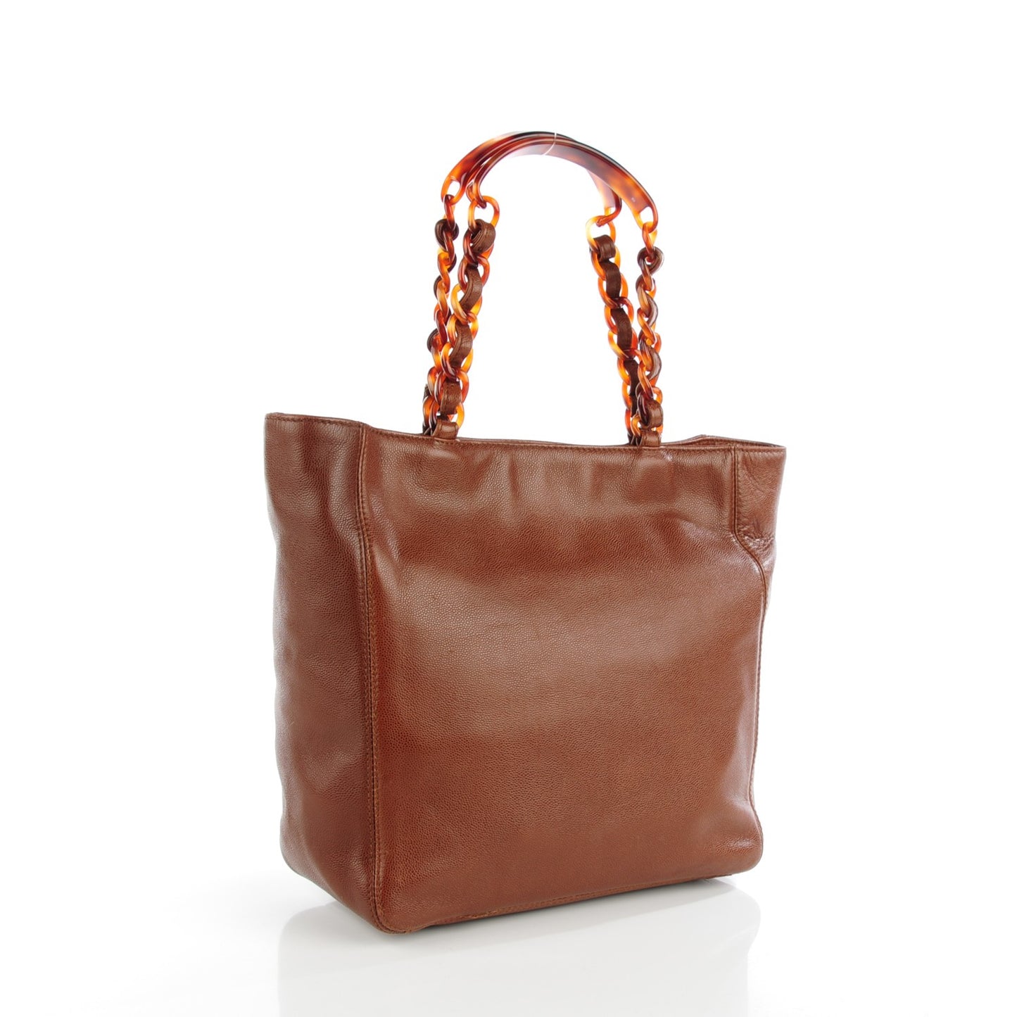 Caviar Resin CC Shoulder Bag Brown
