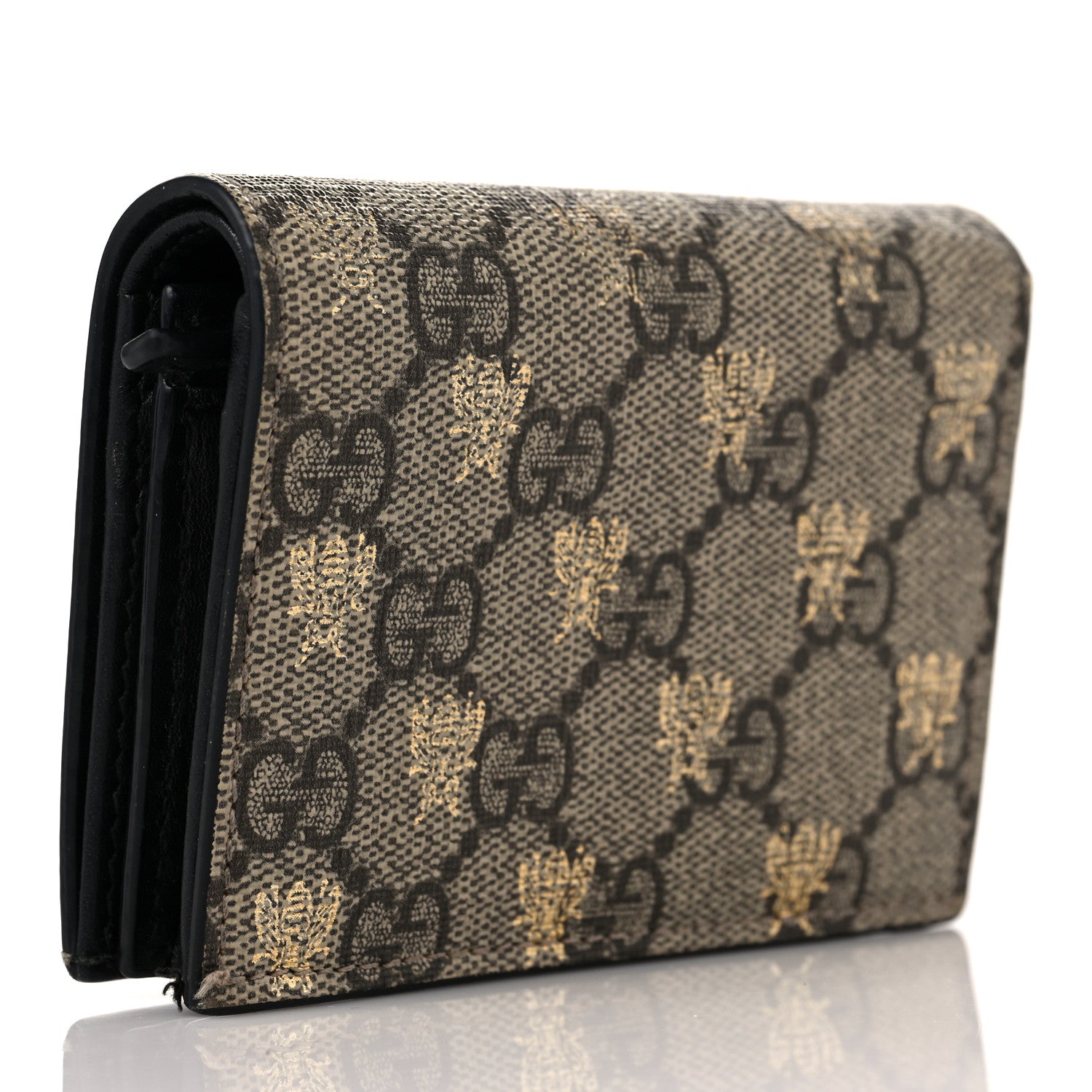 Gucci GG Supreme Monogram Bee Print Card Case 3 of 9