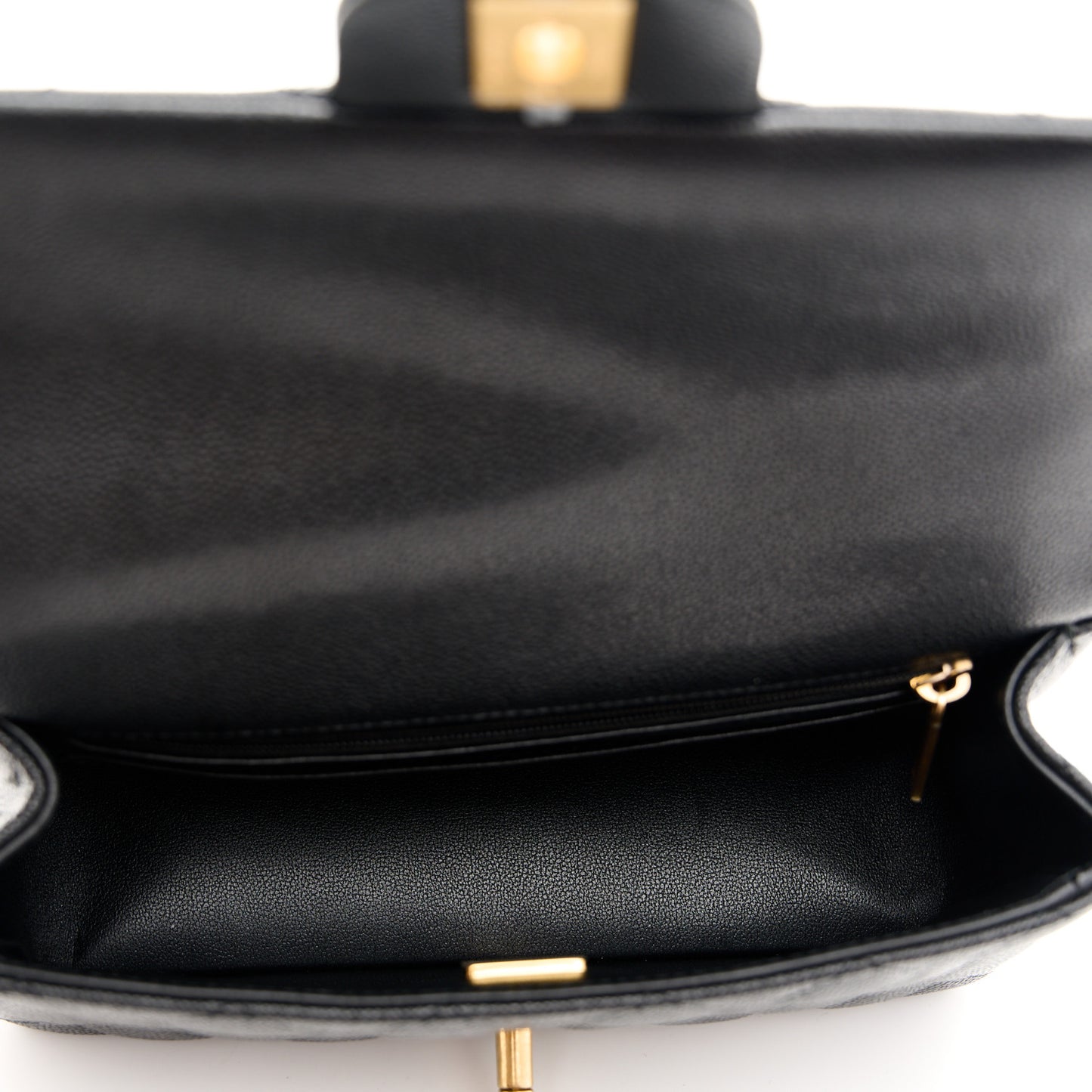 Caviar Quilted Mini Handy CC Flap Burgundy Black