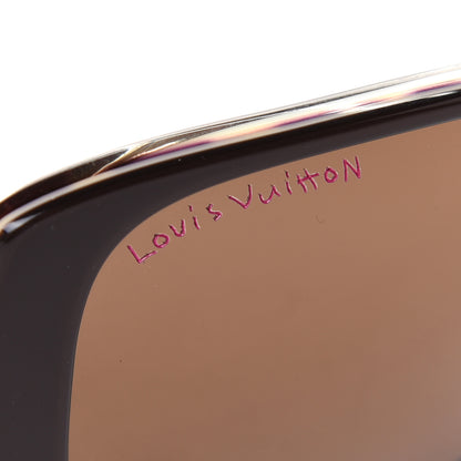 Louis Vuitton Leopard Marquise Sunglasses Z0207W Brown 5 of 8
