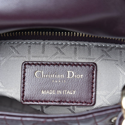 Christian Dior Lambskin Cannage Mini Lady Dior Plum 6 of 12