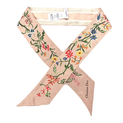 Christian Dior Silk Twill D-Millefiori Mitzah Scarf Pink Multicolor 1 of 3