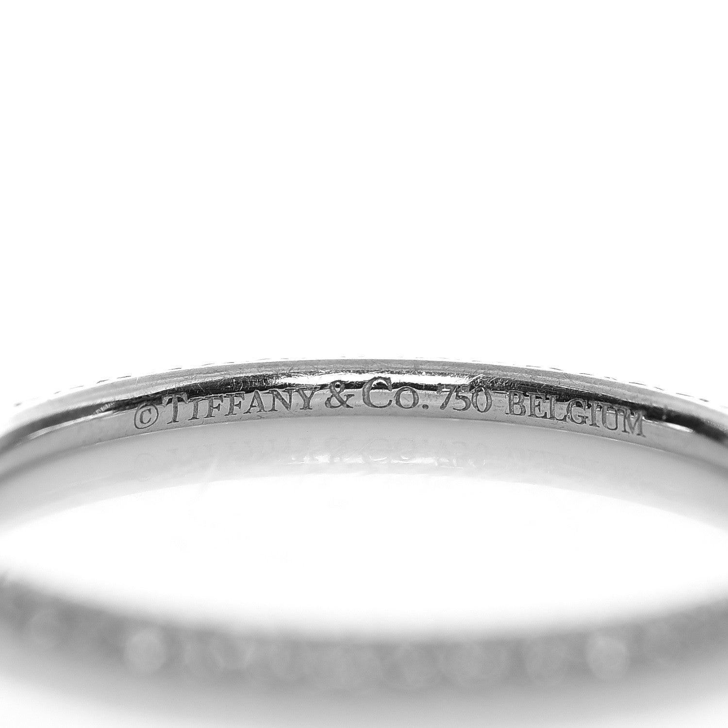 Tiffany 18K White Gold Diamond Metro Ring 9.75 3 of 4