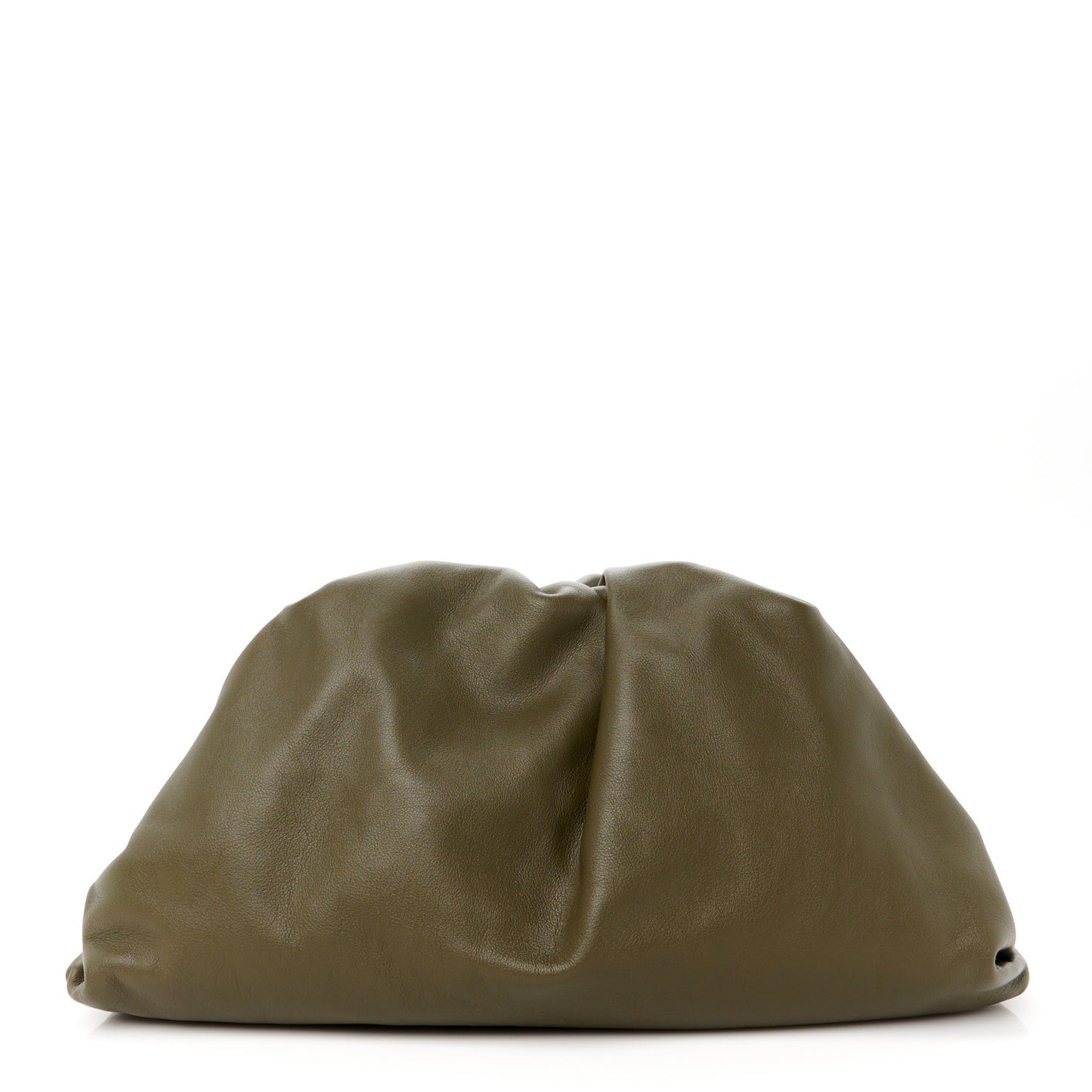Smooth Butter Calf The Pouch Oversized Clutch Kaki Fondent