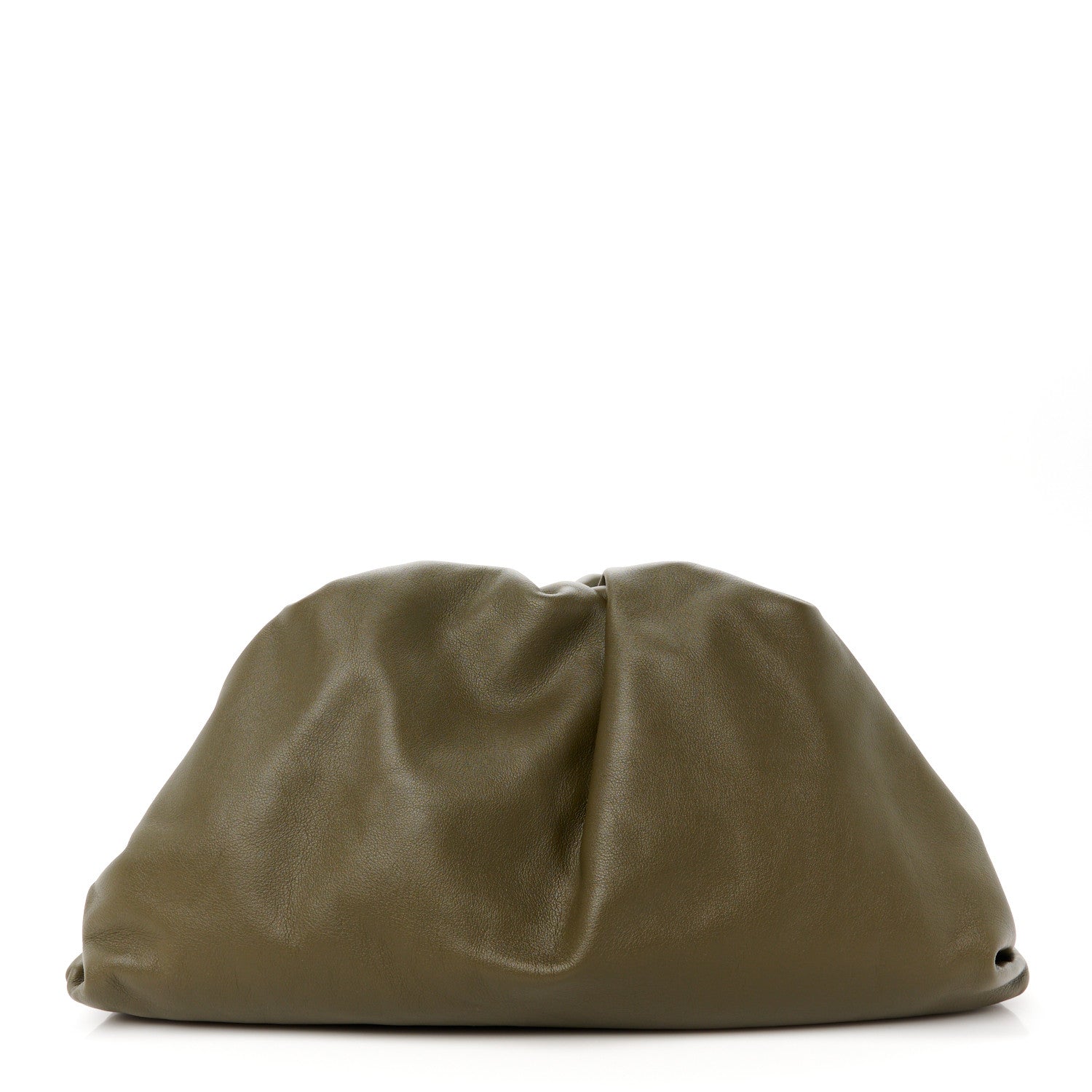 Bottega Veneta Smooth Butter Calf The Pouch Oversized Clutch Kaki Fondent 1 of 10