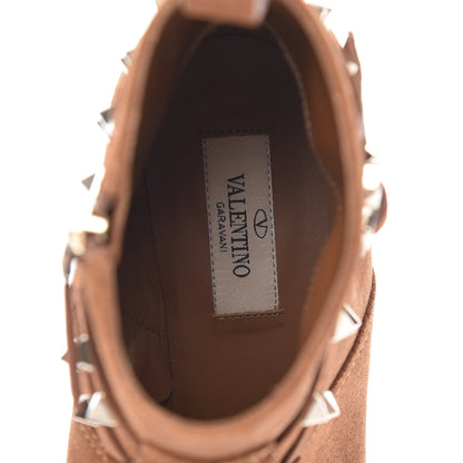 Valentino Garavani Suede Rockstud Double Buckle 50mm Cowboy Ankle Boots 37.5 Selleria 6 of 8