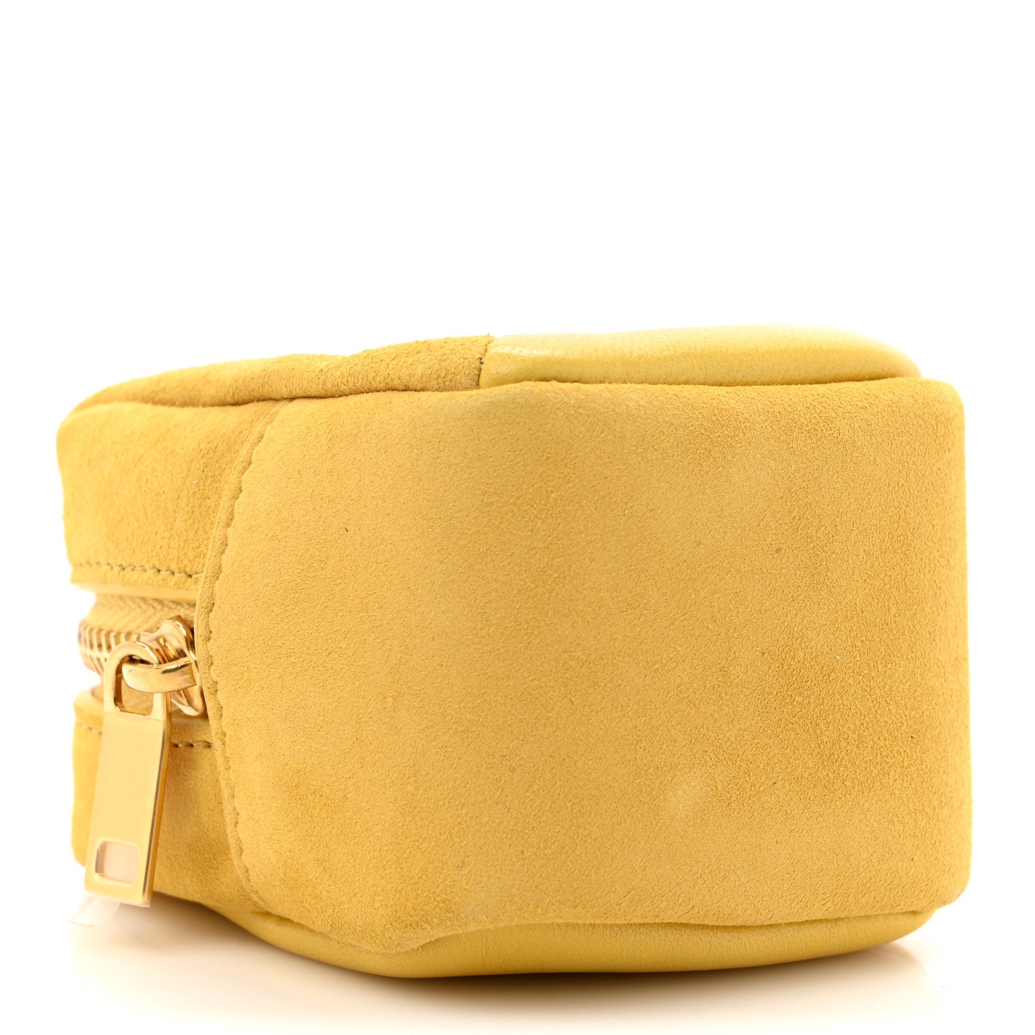 Saint Laurent Suede Lambskin Jaime Cube Charm Keychain Sunflower 4 of 7