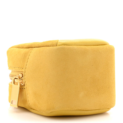 Saint Laurent Suede Lambskin Jaime Cube Charm Keychain Sunflower 4 of 7