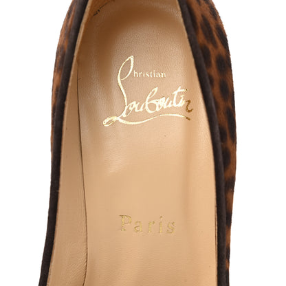 Christian Louboutin Veau Velours Pigalle Follies 100 Pumps 37 Leopard 7 of 8
