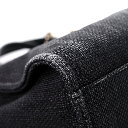 Chanel Woven Straw Raffia Large Deauville Tote Black 10 of 13
