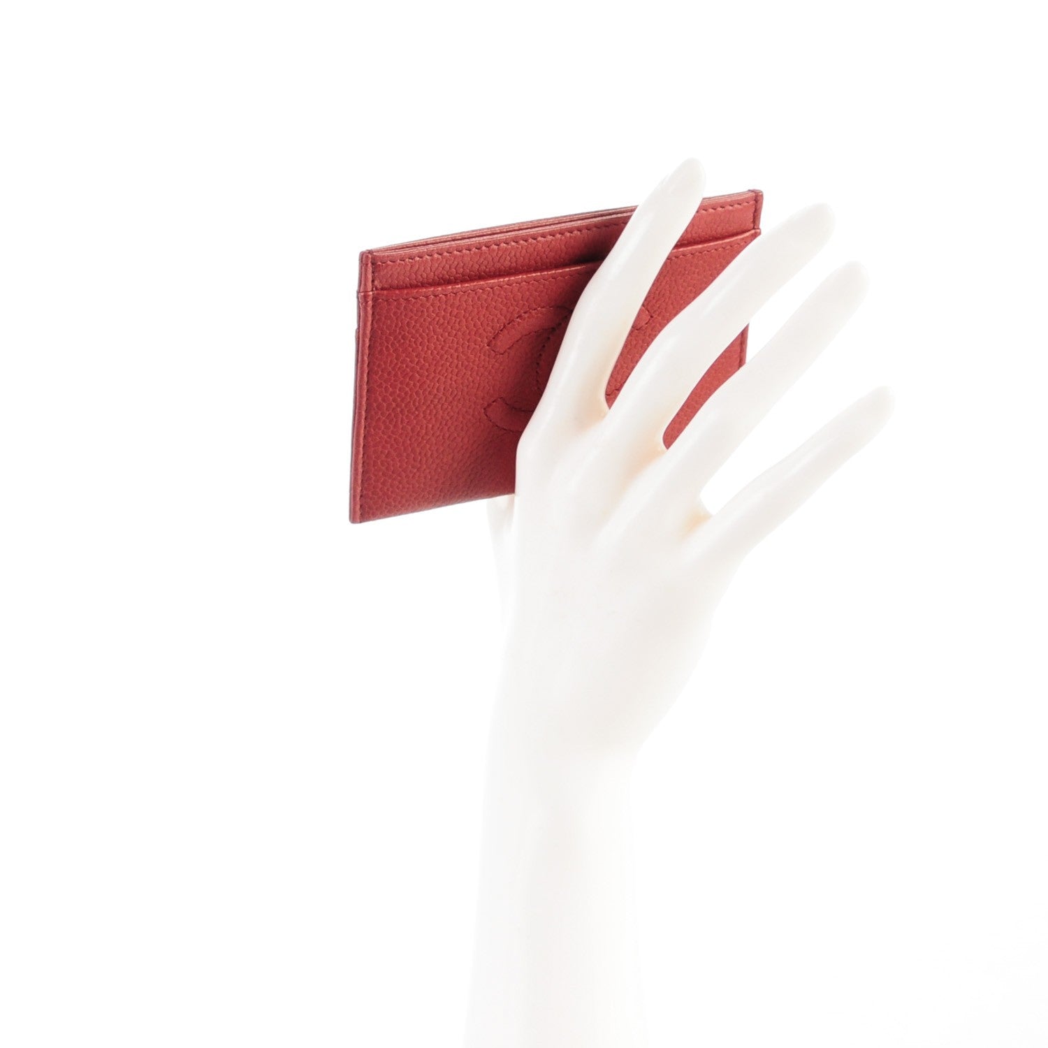 Chanel Caviar Timeless CC Card Holder Red 2 of 8