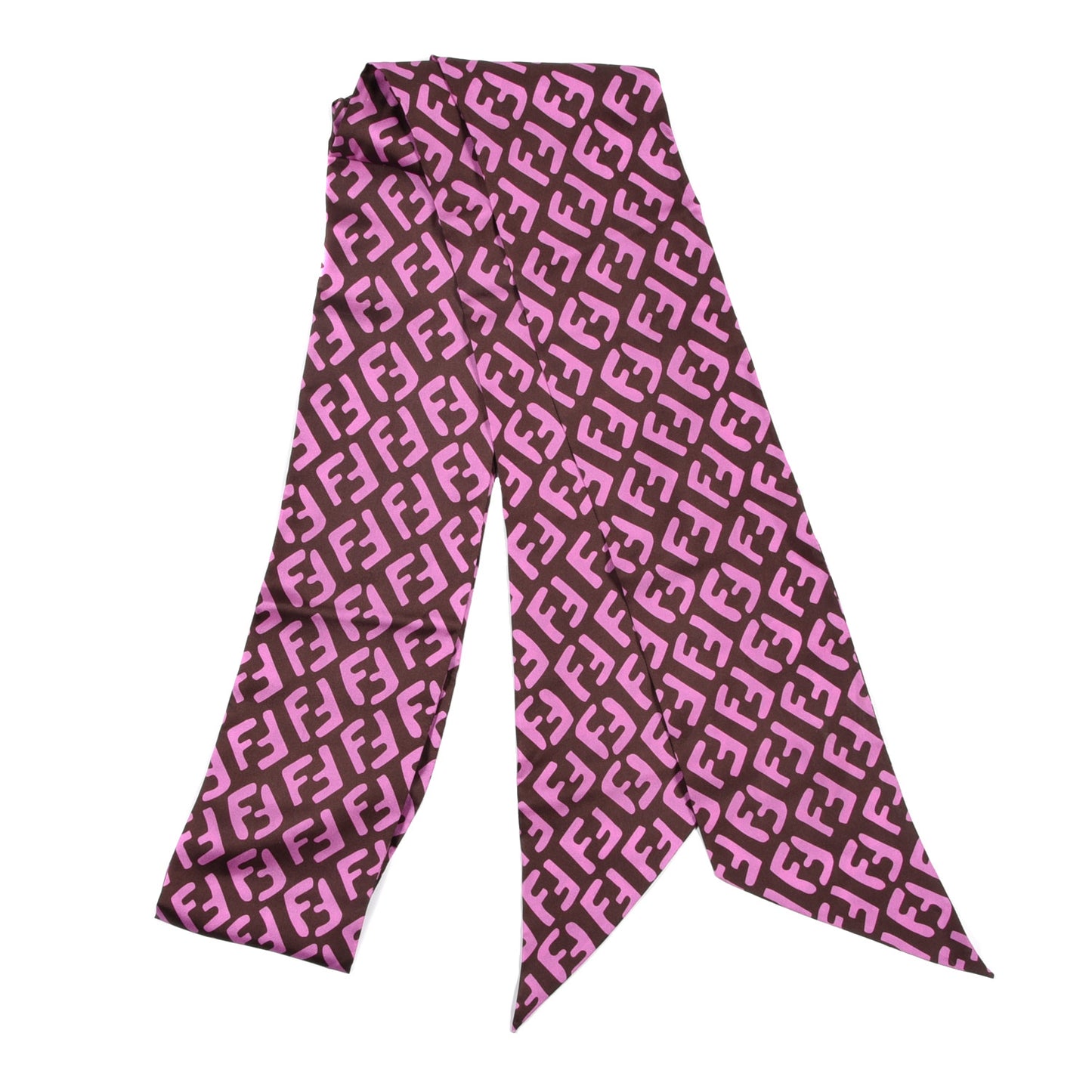 Silk Macro FF Motif Scarf Lilac