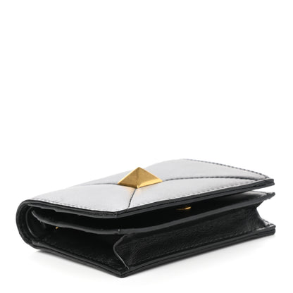 Valentino Garavani Nappa Roman Stud Small Flap Wallet Black 4 of 8