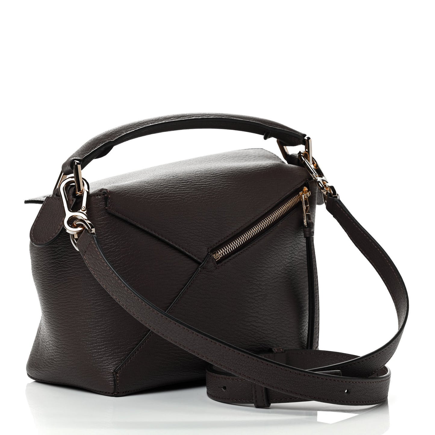 Calfskin Small Puzzle Bag Dark Taupe