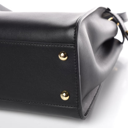 Fendi Vitello Seta Shiny Nappa Medium Peekaboo Iconic Satchel Black 12 of 12