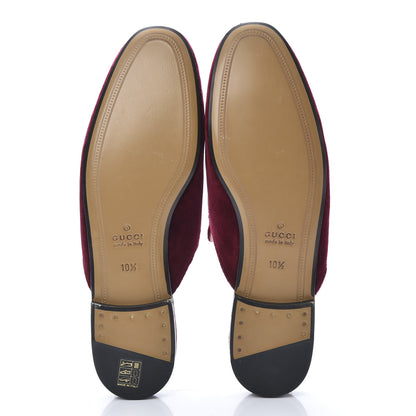 Gucci Velvet Mens Princetown Slippers 10.5 Malbec Dark Malbec 5 of 9