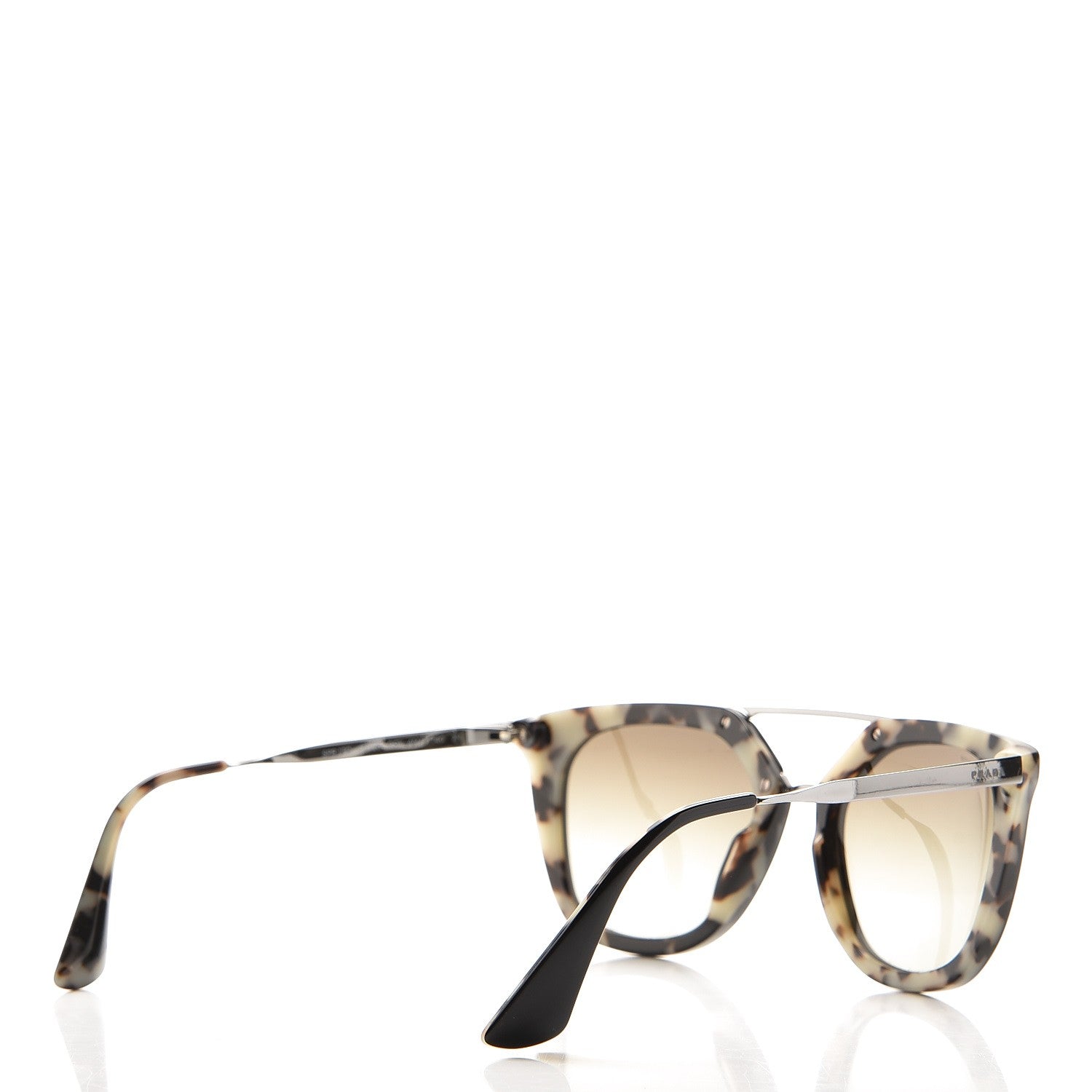 Prada Cinema Sunglasses SPR 13Q Black Grey Havana 4 of 8