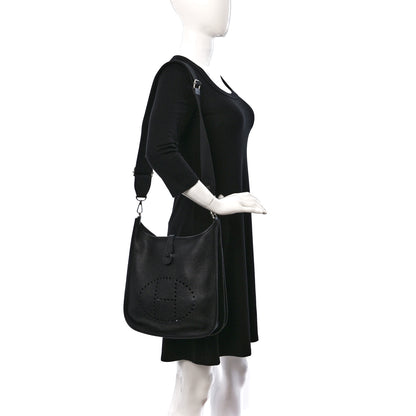 Hermes Taurillon Clemence Evelyne III PM Black 2 of 10