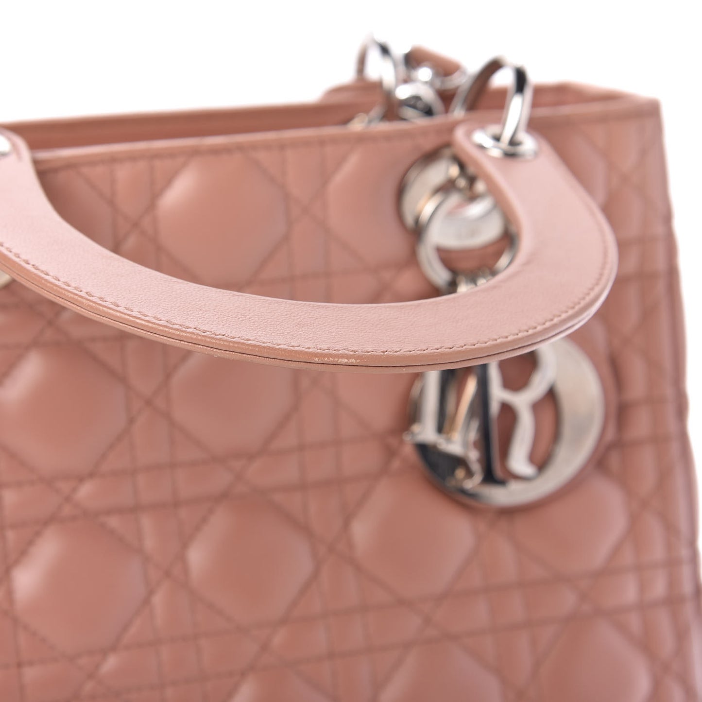 Lambskin Cannage Medium Lady Dior Pink