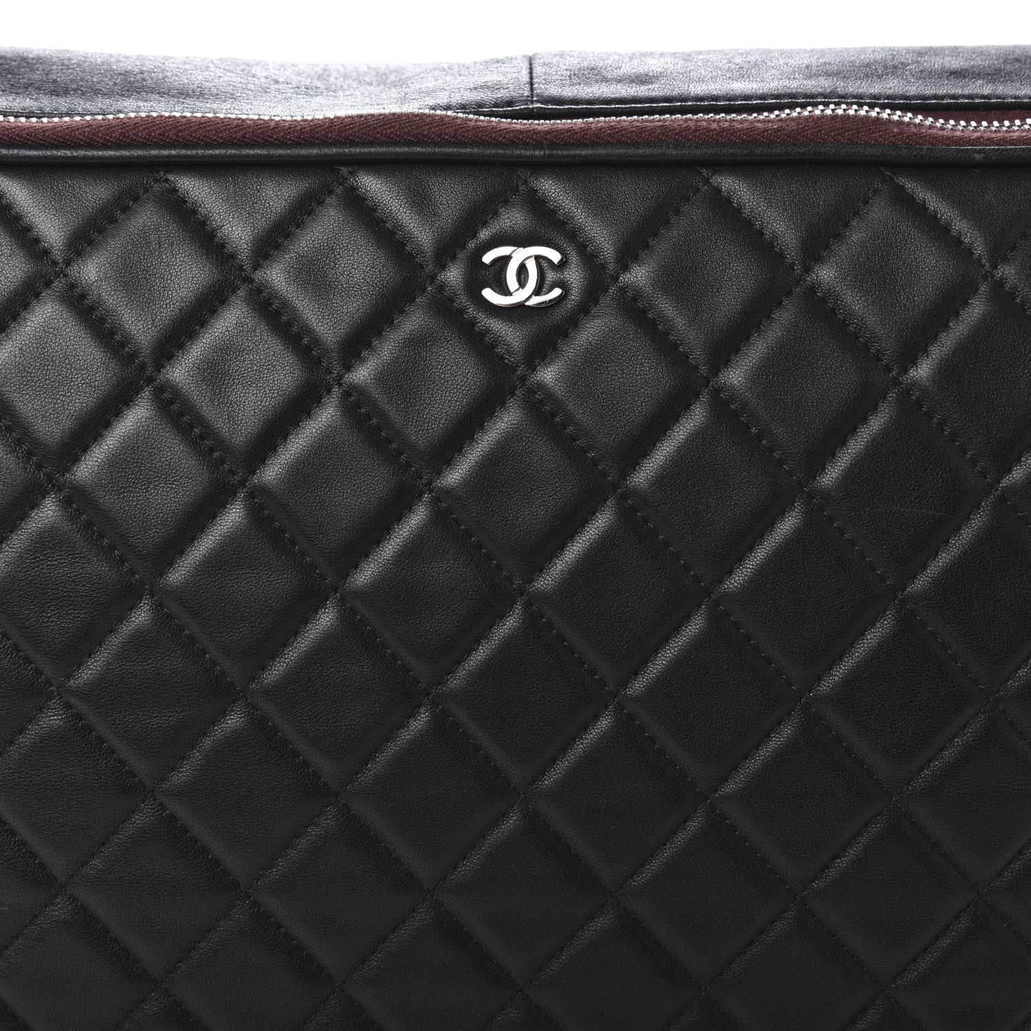 Chanel Lambskin Quilted Laptop Case Black 10 of 13